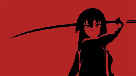 Black Red Anime Girl Wallpapers Wallpaper Cave
