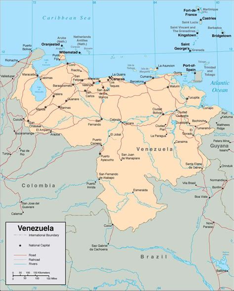 Digital Venezuela Map In Adobe Illustrator Vector Format