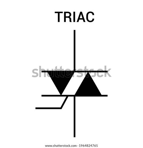 Symbol Triac Electronic Stock Vector Royalty Free 1964824765