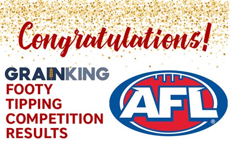 I have just registered for sen afl tipping! Competitions - GrainKing