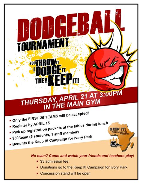 Dodgeball Tournament Poster