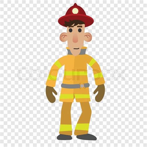 Download all photos and use them even for commercial projects. Firefighter cartoon character isolated ... | Stock Vector ...