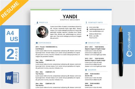 These amazing looking and perfect cv examples are laid out with proper styles in microsoft word. Simple Colored Resume / CV MS Word | Creative Resume ...