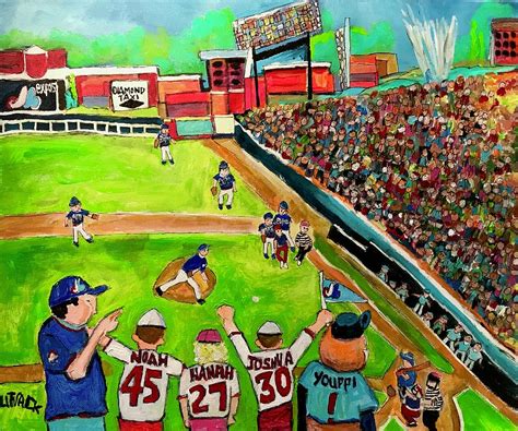 Other than the rogers cup every summer, this park is a great place for locals to hang out. Family At Jarry Park Expo Game Painting by Michael Litvack