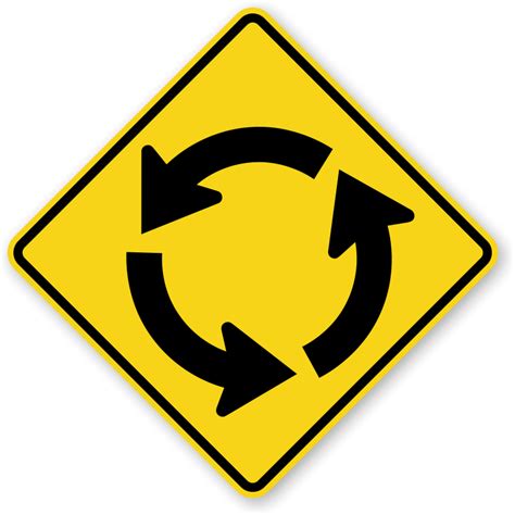 Circular Intersection Warning Sign W2 6 Sku X W2 6