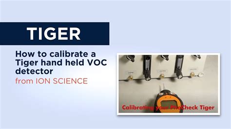 How To Calibrate A Tiger Handheld Voc Detector Youtube