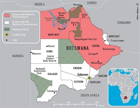Germany is located in central europe. Botswana malaria-map - Karte von Botswana malaria ...