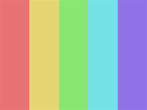 Find, save, and export this palette. "Pastel Rainbow" by PackofThieves | Color palette bright ...