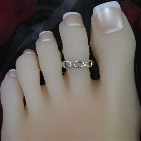 925 Sterling Silver Toe Ring Infinity Ring Adjustable Infinity Toe Ring