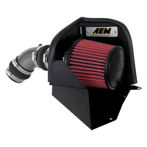 Aem Intakes C Aluminum Gunmetal Gray Cold Air Intake System With Red Filter