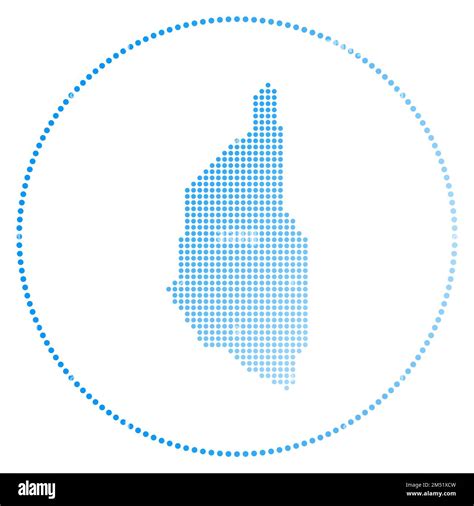 Penang Island Digital Badge Dotted Style Map Of Penang Island In