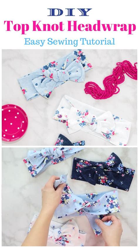 These baby headwraps are quite popular right now, i sell them in my etsy shop. Top Knot Bow Head Wrap Sewing Tutorial | Diy baby headbands, Easy sewing