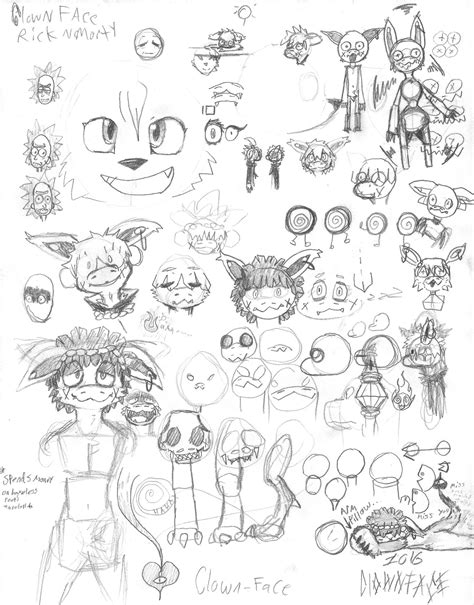Clown-face rick and morty Sketches by seanmcchapman on DeviantArt