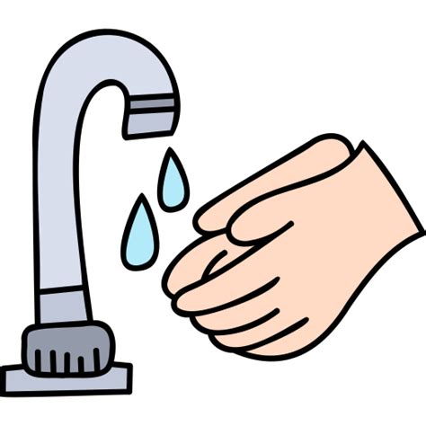 Washing Hands Hand Drawn Color Icon