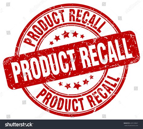 Product Recall Stamp Stock Vector Illustration 429120841 Shutterstock
