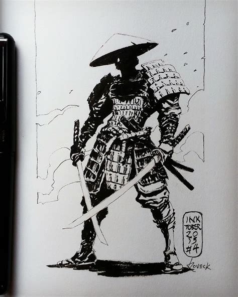 Inktober Sketch Samurai Art Samurai Drawing Japanese Art Ink
