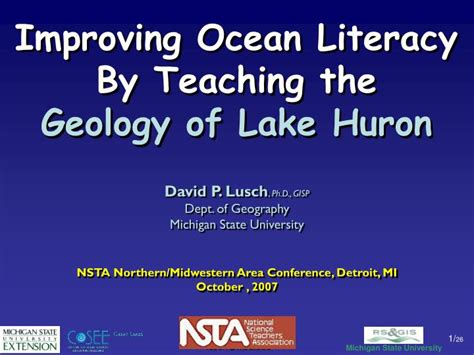 Ppt Improving Ocean Literacy By Teaching The Geology Of Lake Huron