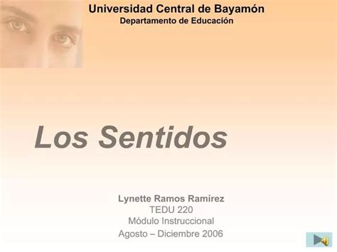 Ppt Los Sentidos Powerpoint Presentation Free Download Id707592