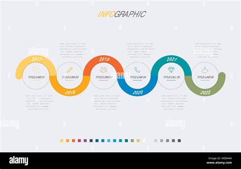 Timeline Infographic Design Vector 6 Options Circle Workflow Layout