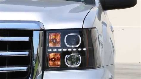 07-13 GMC Sierra 1500, 2500, and 3500 LED Halo Projector Headlight