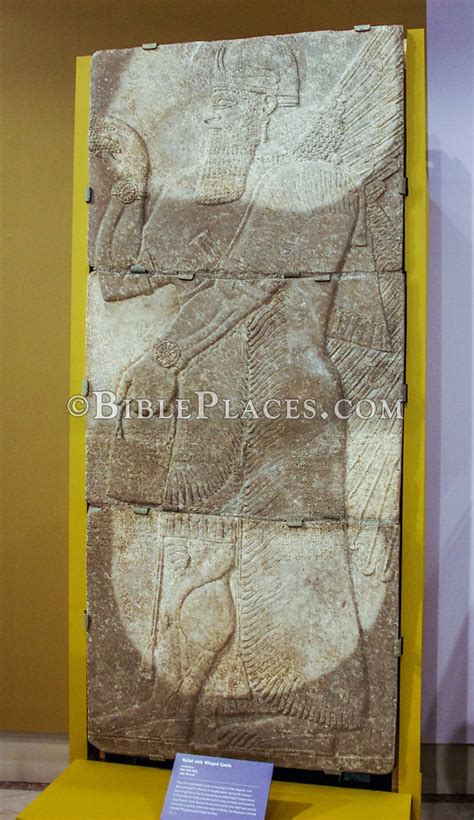 Nimrud Palace Of Ashurnasirpal II Winged Genie Relief With Standard