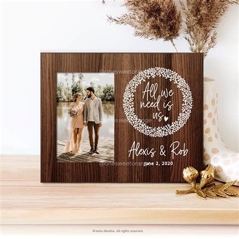 Wedding Picture Frame Personalized Wedding T Bridal Shower Etsy Wedding Frame T Etsy