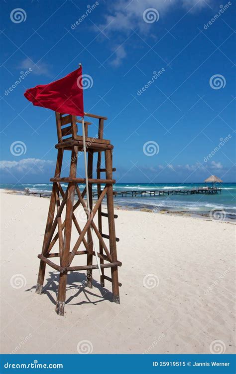 Lifeguard Post At Perfect Caribbean Beach Stock Image Image Of Latin