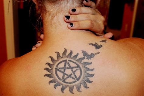 Anti Possession Tattoo From Supernatural The Bats Represent Sam And Dean Winche Supernatural