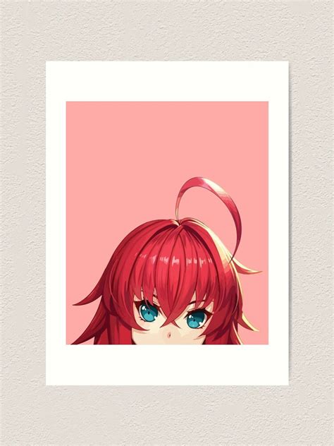 Rias Gremory Peeker High School Dxd Art Print By Weebootr4sh Redbubble