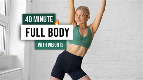 40 Min Killer Total Body Workout With Weights Ab Finisher No Repeat