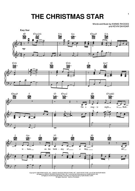 The Christmas Star Sheet Music By Cece Winans For Pianovocalchords