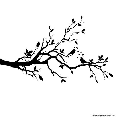 Love Birds On Branch Silhouette | Wallpapers Gallery