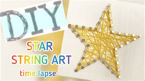 How To Make Star String Art Time Lapse 🌟 String Art String Art