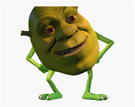 Shrek As Mike Wazowski Mike Wazowski Sulivan Face Meme Sticker By