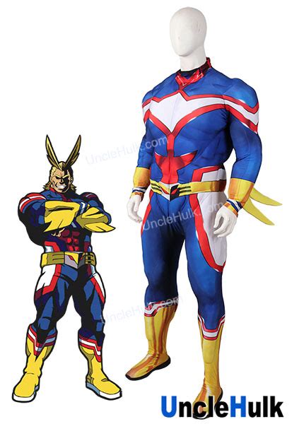 My Hero Academia All Might Muscle Costume Cosplay Spandex Zentai