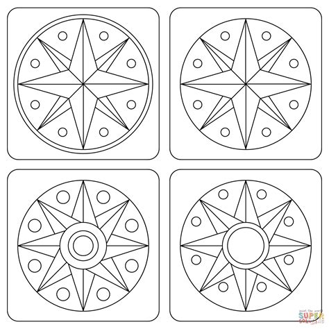 Pennsylvania Dutch Hex Signs Coloring Page Free Printable Coloring Pages