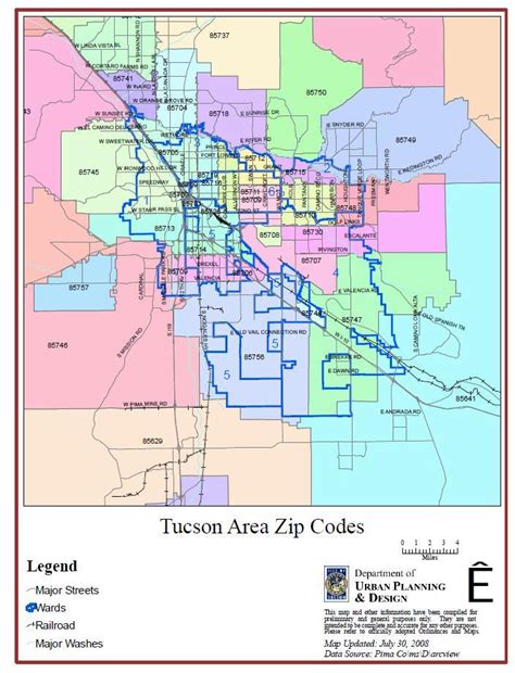 Tucson Zip Code Map For Tucson Area Communities