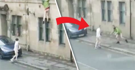 Naked Scottish Blokes Go Viral As They Leap From Building And Wrestle