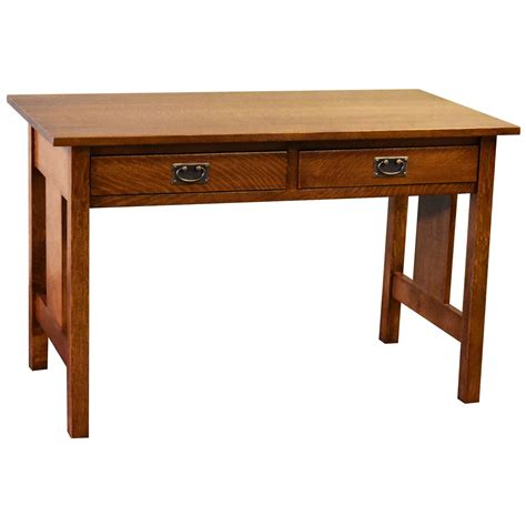 Preorder Mission Arts And Crafts Solid Oak Writing Desk Etsy