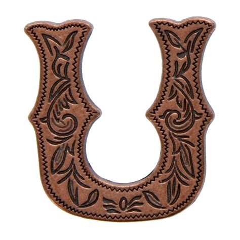 Letter "U" Alphabet Concho  Copper