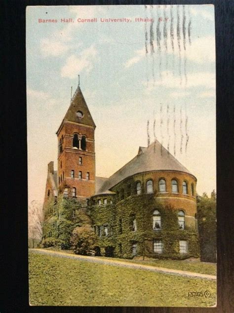 Vintage Postcard Cornell University Barnes Hall Ithaca New York