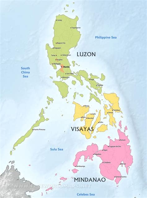 Map Of The Philippines Print Map Of The Philippines Illustrated Map Map