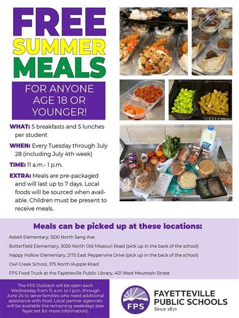 Free Summer Meals Root Elementary