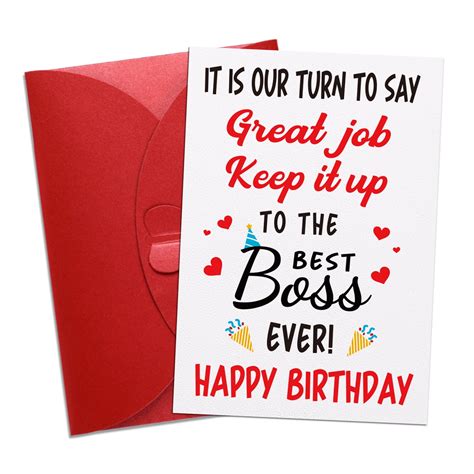 Waahome Boss Birthday Cardhappy Birthday Card For Bossappreciation