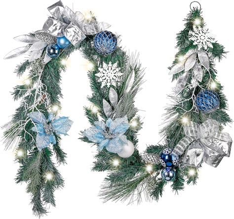 Valery Madelyn Pre Lit 6 Feet72 Inch Winter Land Blue Silver Christmas