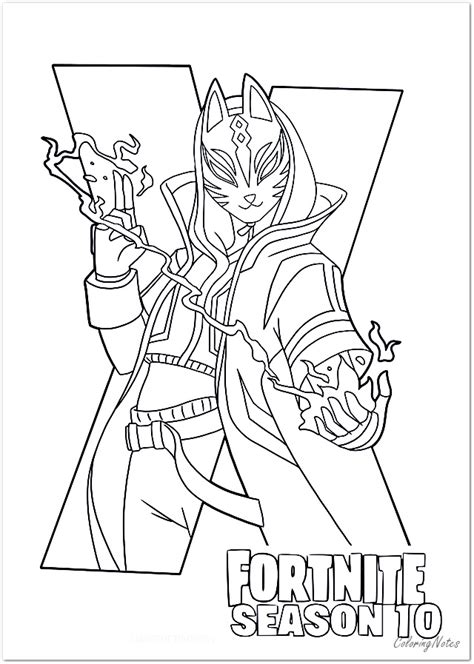 Fortnite Drift Coloring Pages Coloring Home