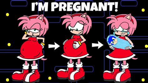 Oh No Amy Pregnant Sonic Became Dad Pacman Stop Motion Game Youtube