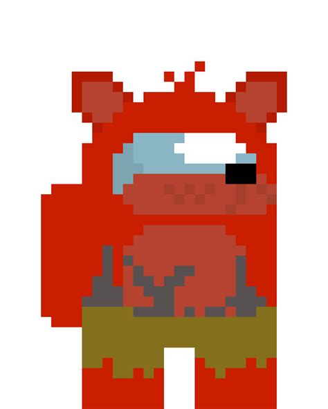 Foxy Crewmate Pixel Art