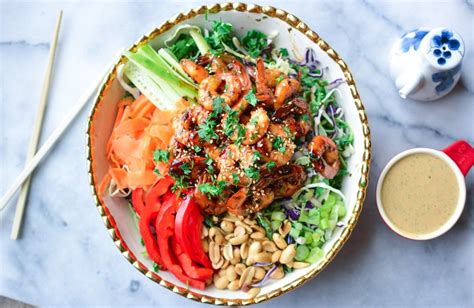 Enter this salad with thai flavors, which satisfies all three at once. Thai Shrimp Salad w/ Peanut Dressing - Lace And Grace | Recipe | Thai shrimp salad, Shrimp salad ...