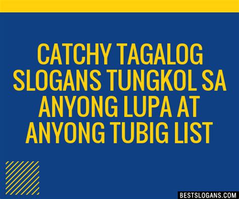 Catchy Pagpapahalaga Ng Anyong Tubig At Anyong Lupa Slogans List